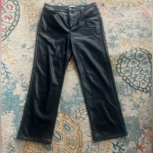 New Loft Pants Women’s Sz 10 30 inch waist Black Imitation Leather dress casual